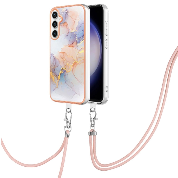 Electroplating IMD TPU Phone Case with Lanyard, For Samsung Galaxy A05s, For Samsung Galaxy A25 5G, For Samsung Galaxy S23 FE 5G, For Samsung Galaxy A24 4G