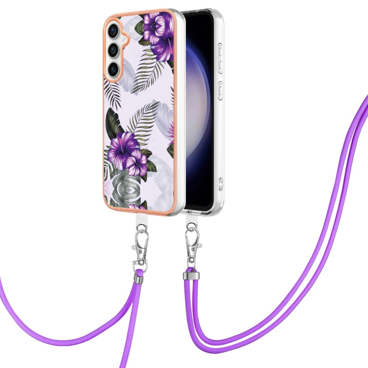 Electroplating IMD TPU Phone Case with Lanyard, For Samsung Galaxy A05s, For Samsung Galaxy A25 5G, For Samsung Galaxy S23 FE 5G, For Samsung Galaxy A24 4G