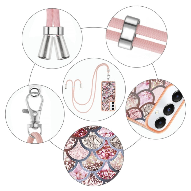 Electroplating IMD TPU Phone Case with Lanyard, For Samsung Galaxy A05s, For Samsung Galaxy A25 5G, For Samsung Galaxy S23 FE 5G, For Samsung Galaxy A24 4G