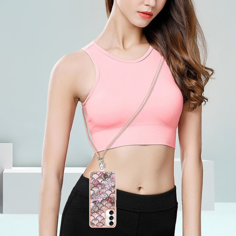 Electroplating IMD TPU Phone Case with Lanyard, For Samsung Galaxy A05s, For Samsung Galaxy A25 5G, For Samsung Galaxy S23 FE 5G, For Samsung Galaxy A24 4G