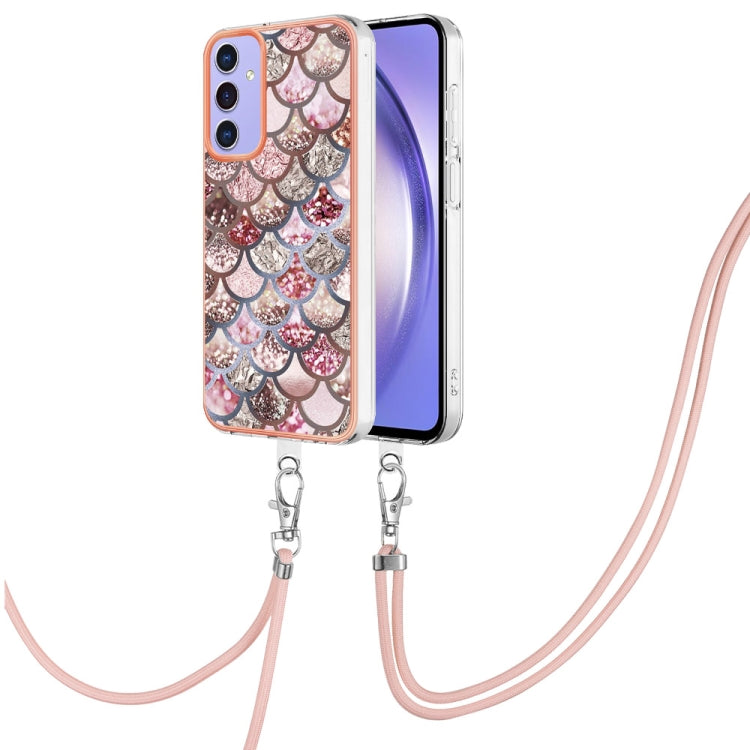 Electroplating IMD TPU Phone Case with Lanyard, For Samsung Galaxy A15 5G, For Samsung Galaxy A55, For Samsung Galaxy A35, For Samsung Galaxy A05