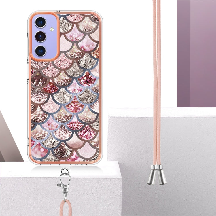 Electroplating IMD TPU Phone Case with Lanyard, For Samsung Galaxy A15 5G, For Samsung Galaxy A55, For Samsung Galaxy A35, For Samsung Galaxy A05