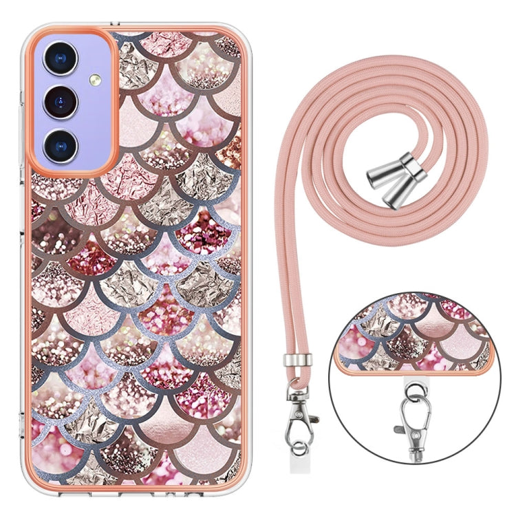 Electroplating IMD TPU Phone Case with Lanyard, For Samsung Galaxy A15 5G, For Samsung Galaxy A55, For Samsung Galaxy A35, For Samsung Galaxy A05