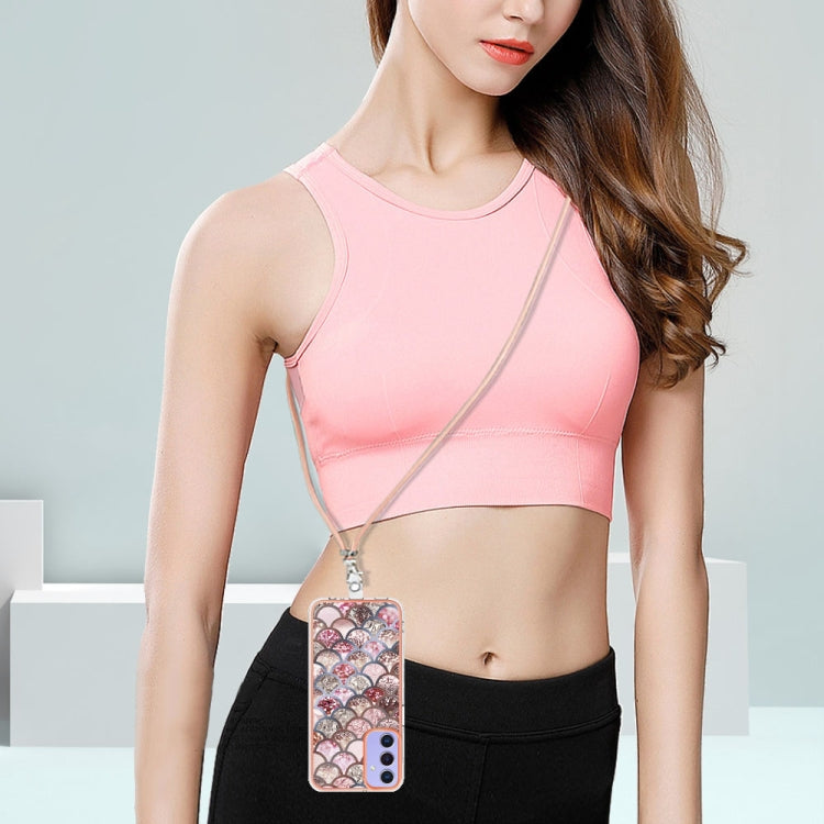 Electroplating IMD TPU Phone Case with Lanyard, For Samsung Galaxy A15 5G, For Samsung Galaxy A55, For Samsung Galaxy A35, For Samsung Galaxy A05