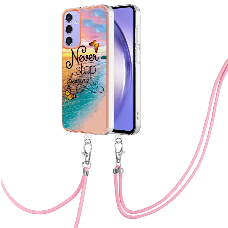 Electroplating IMD TPU Phone Case with Lanyard, For Samsung Galaxy A15 5G, For Samsung Galaxy A55, For Samsung Galaxy A35, For Samsung Galaxy A05