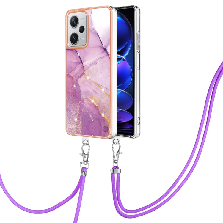 Electroplating Marble Dual-side IMD Phone Case with Lanyard