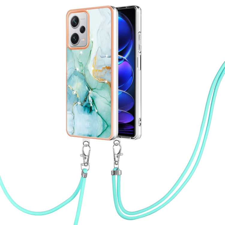 Electroplating Marble Dual-side IMD Phone Case with Lanyard