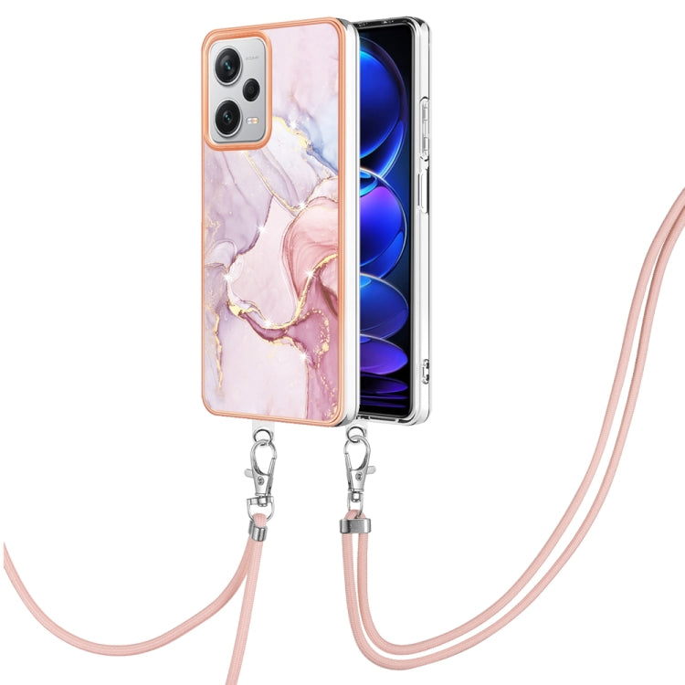 Electroplating Marble Dual-side IMD Phone Case with Lanyard