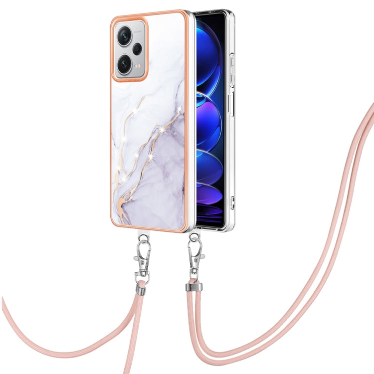 Electroplating Marble Dual-side IMD Phone Case with Lanyard