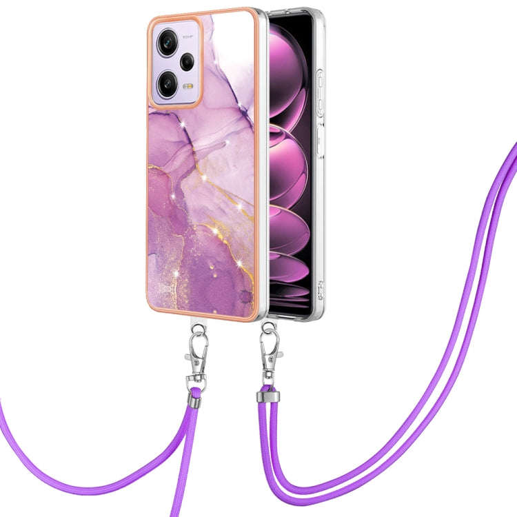 Electroplating Marble Dual-side IMD Phone Case with Lanyard