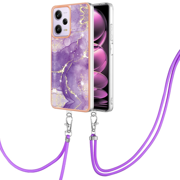 Electroplating Marble Dual-side IMD Phone Case with Lanyard