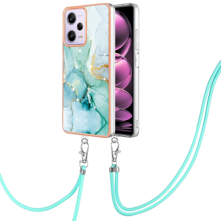 Electroplating Marble Dual-side IMD Phone Case with Lanyard