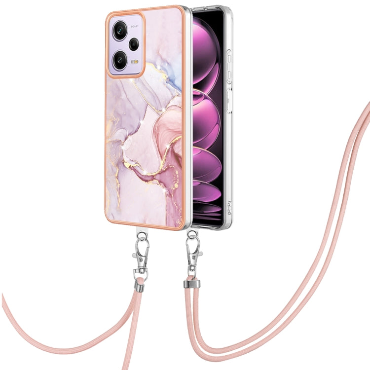 Electroplating Marble Dual-side IMD Phone Case with Lanyard