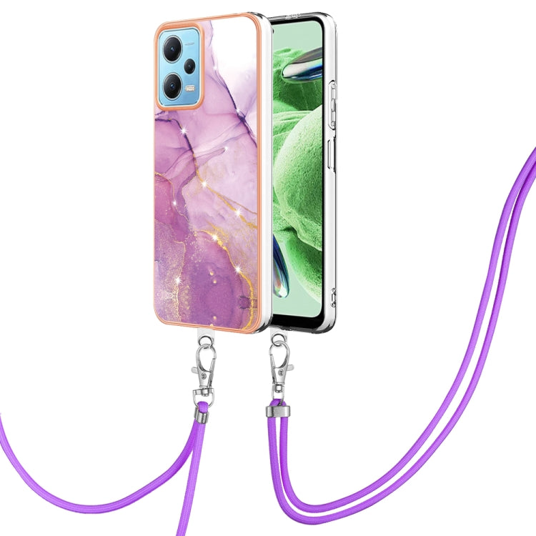 Electroplating Marble Dual-side IMD Phone Case with Lanyard