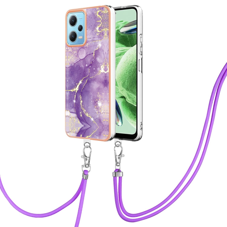 Electroplating Marble Dual-side IMD Phone Case with Lanyard