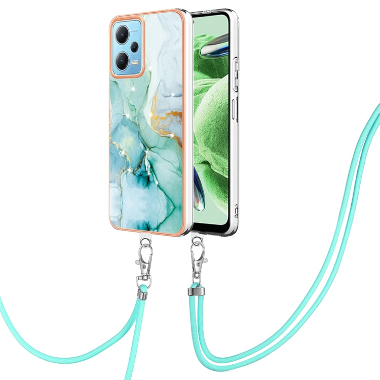 Electroplating Marble Dual-side IMD Phone Case with Lanyard