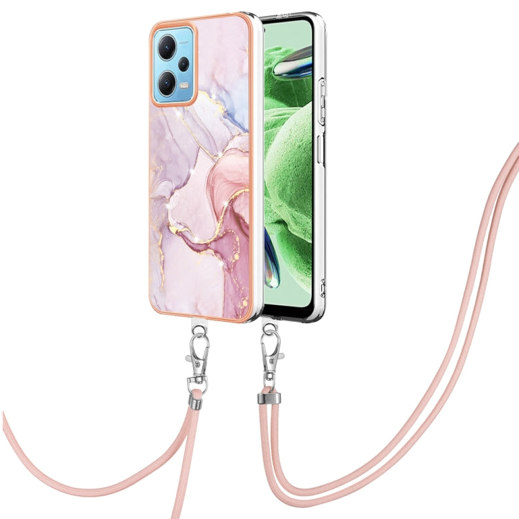 Electroplating Marble Dual-side IMD Phone Case with Lanyard