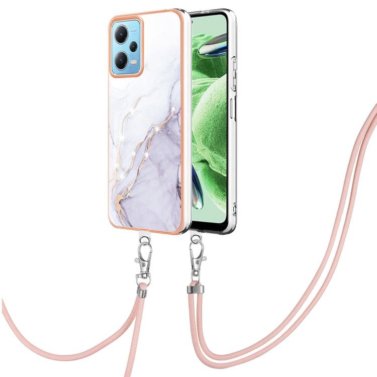 Electroplating Marble Dual-side IMD Phone Case with Lanyard