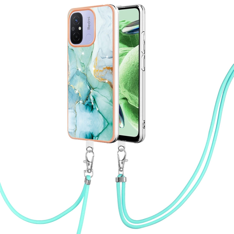 Electroplating Marble Dual-side IMD Phone Case with Lanyard