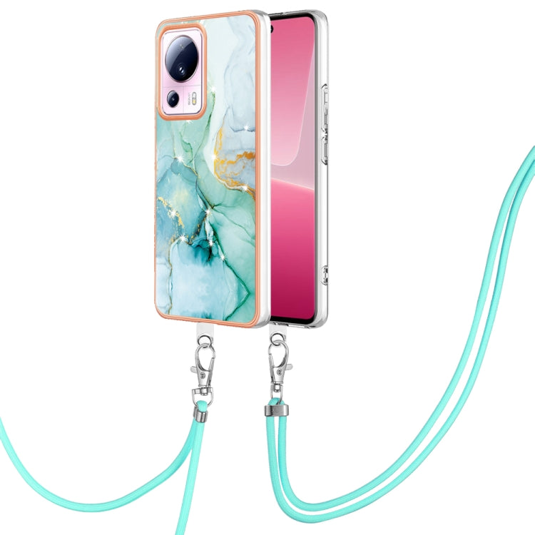 Electroplating Marble Dual-side IMD Phone Case with Lanyard