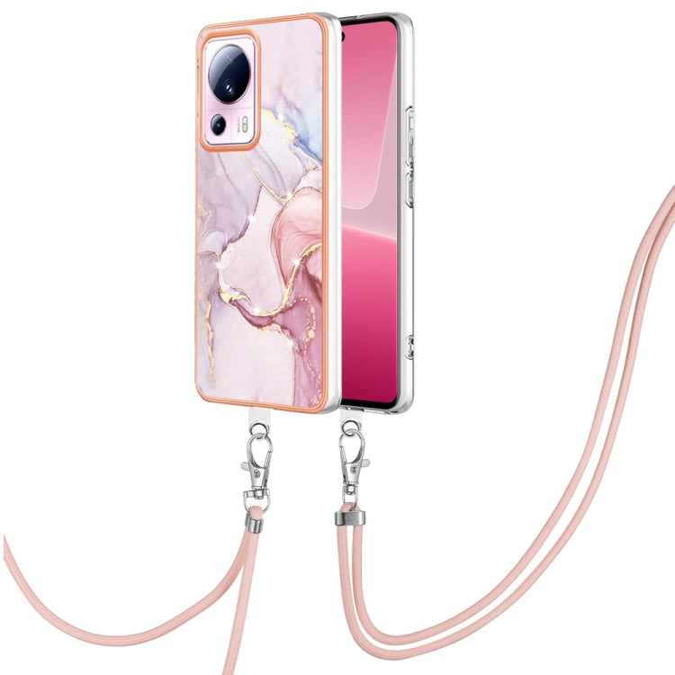 Electroplating Marble Dual-side IMD Phone Case with Lanyard