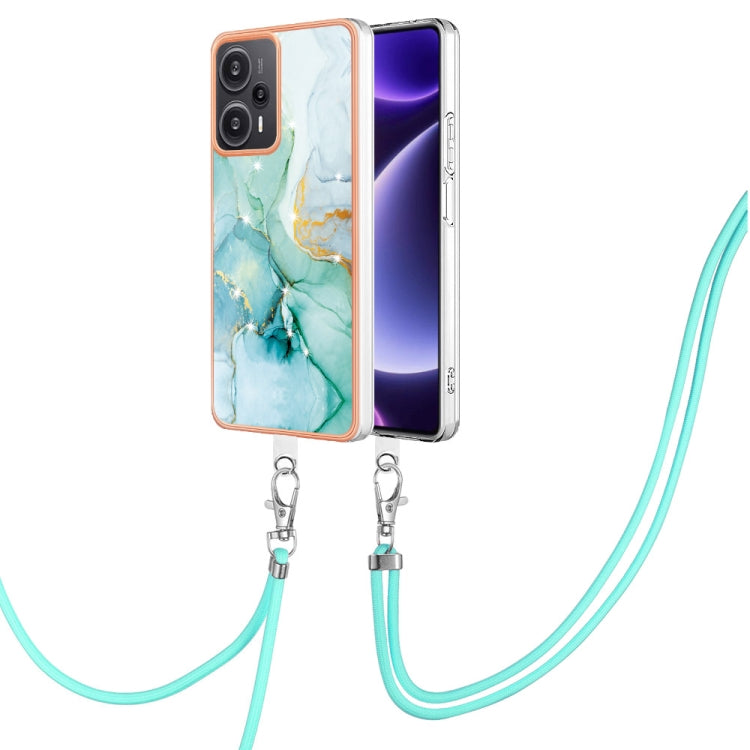Electroplating Marble Dual-side IMD Phone Case with Lanyard