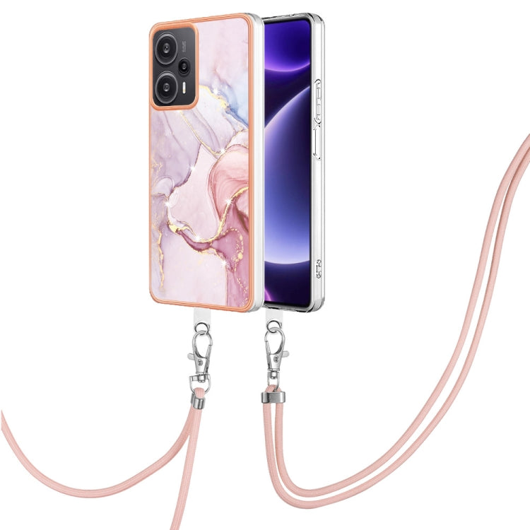 Electroplating Marble Dual-side IMD Phone Case with Lanyard