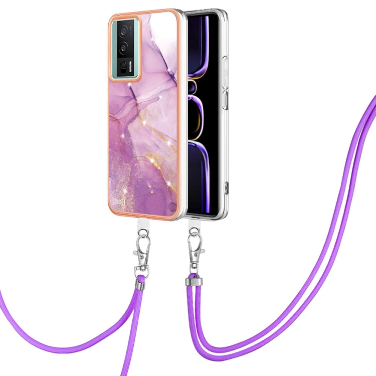 Electroplating Marble Dual-side IMD Phone Case with Lanyard