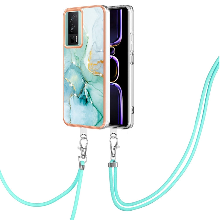 Electroplating Marble Dual-side IMD Phone Case with Lanyard