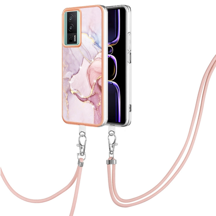 Electroplating Marble Dual-side IMD Phone Case with Lanyard