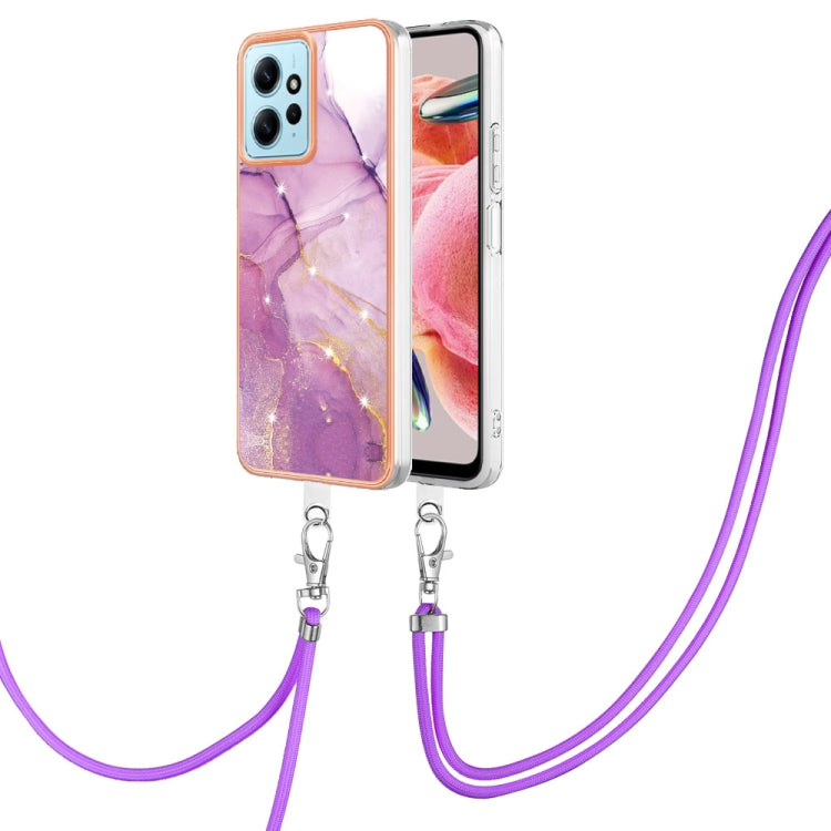 Electroplating Marble Dual-side IMD Phone Case with Lanyard