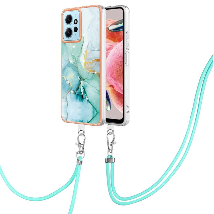 Electroplating Marble Dual-side IMD Phone Case with Lanyard