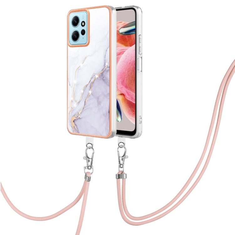 Electroplating Marble Dual-side IMD Phone Case with Lanyard