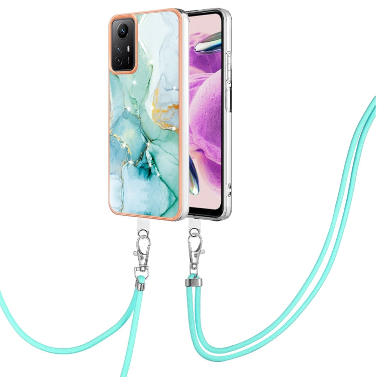 Electroplating Marble Dual-side IMD Phone Case with Lanyard