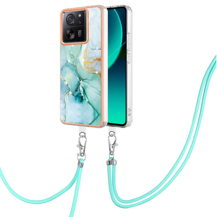 Electroplating Marble Dual-side IMD Phone Case with Lanyard