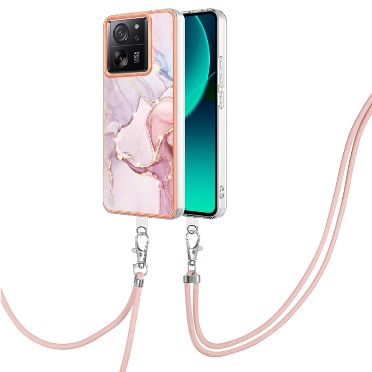 Electroplating Marble Dual-side IMD Phone Case with Lanyard