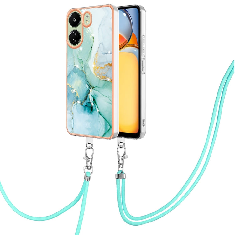 Electroplating Marble Dual-side IMD Phone Case with Lanyard