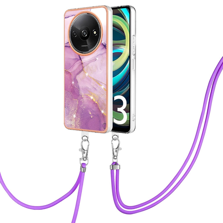 Electroplating Marble Dual-side IMD Phone Case with Lanyard