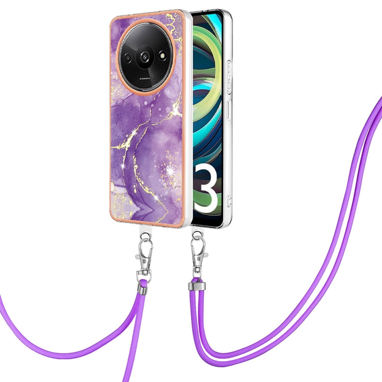 Electroplating Marble Dual-side IMD Phone Case with Lanyard