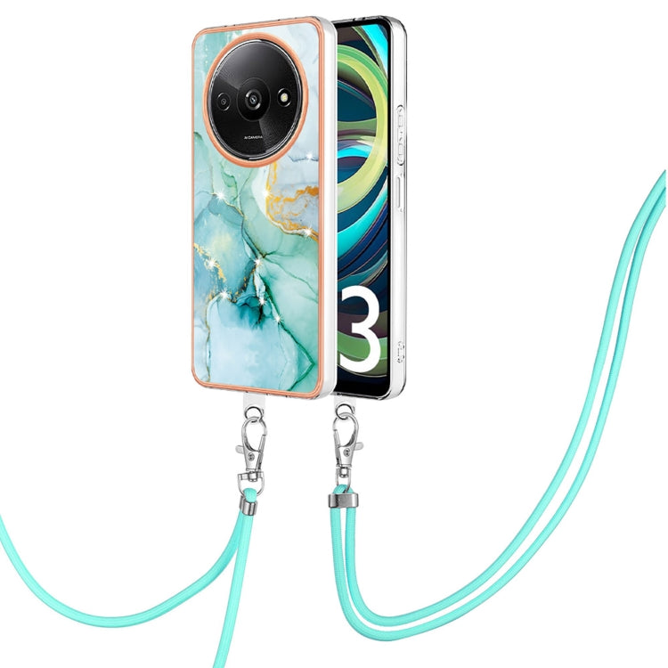 Electroplating Marble Dual-side IMD Phone Case with Lanyard