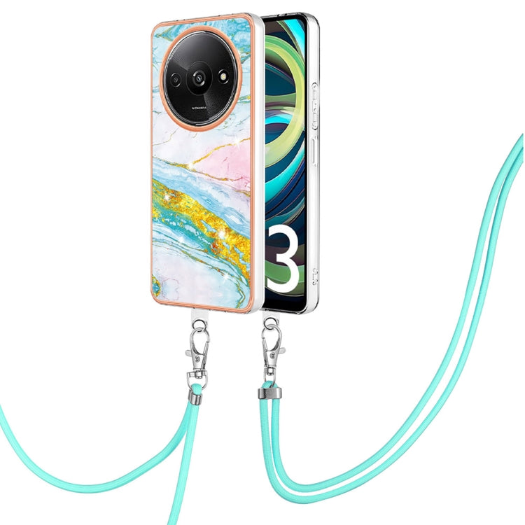 Electroplating Marble Dual-side IMD Phone Case with Lanyard