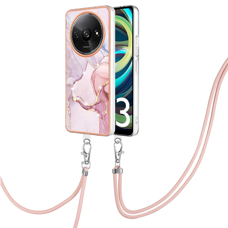 Electroplating Marble Dual-side IMD Phone Case with Lanyard