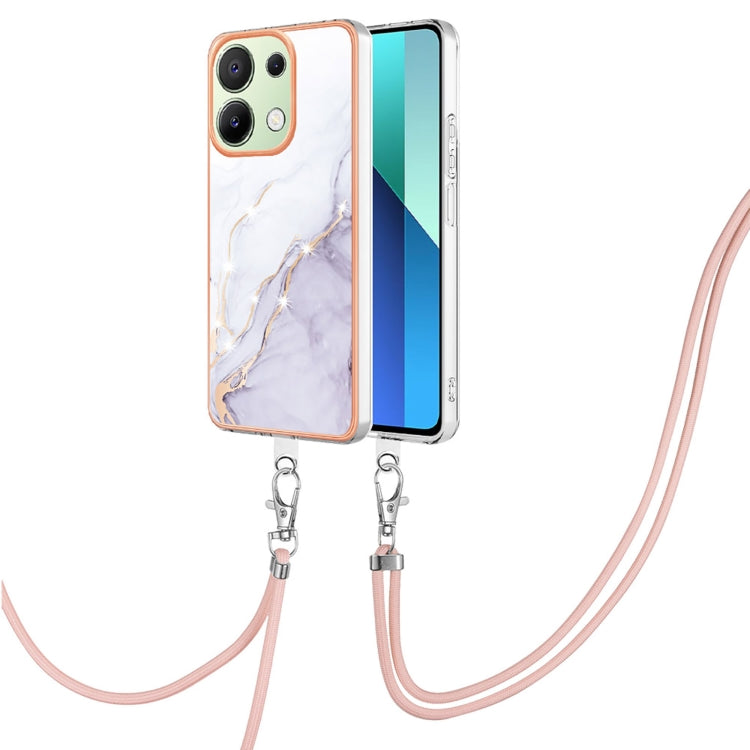 Electroplating Marble Dual-side IMD Phone Case with Lanyard