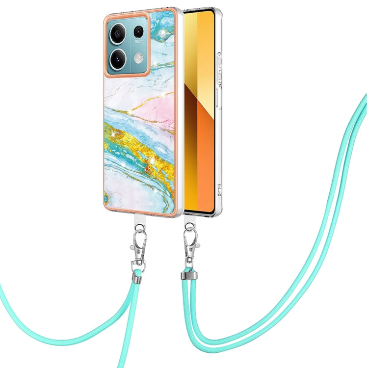 Electroplating Marble Dual-side IMD Phone Case with Lanyard