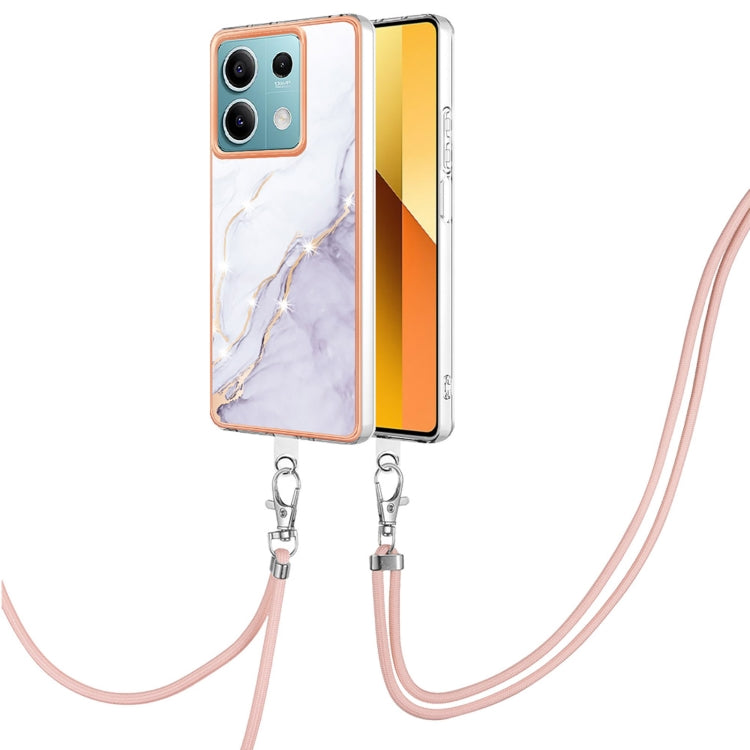 Electroplating Marble Dual-side IMD Phone Case with Lanyard
