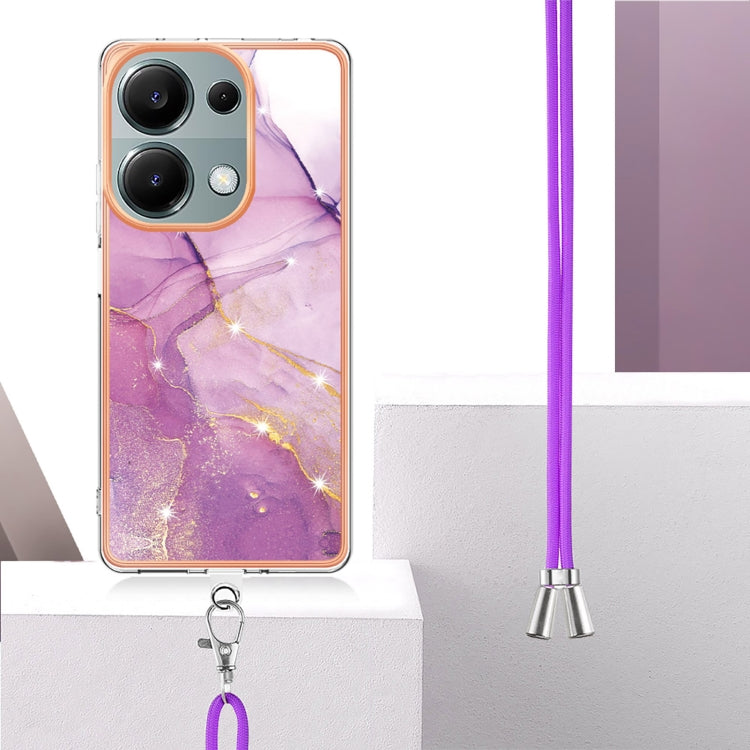 Electroplating Marble Dual-side IMD Phone Case with Lanyard