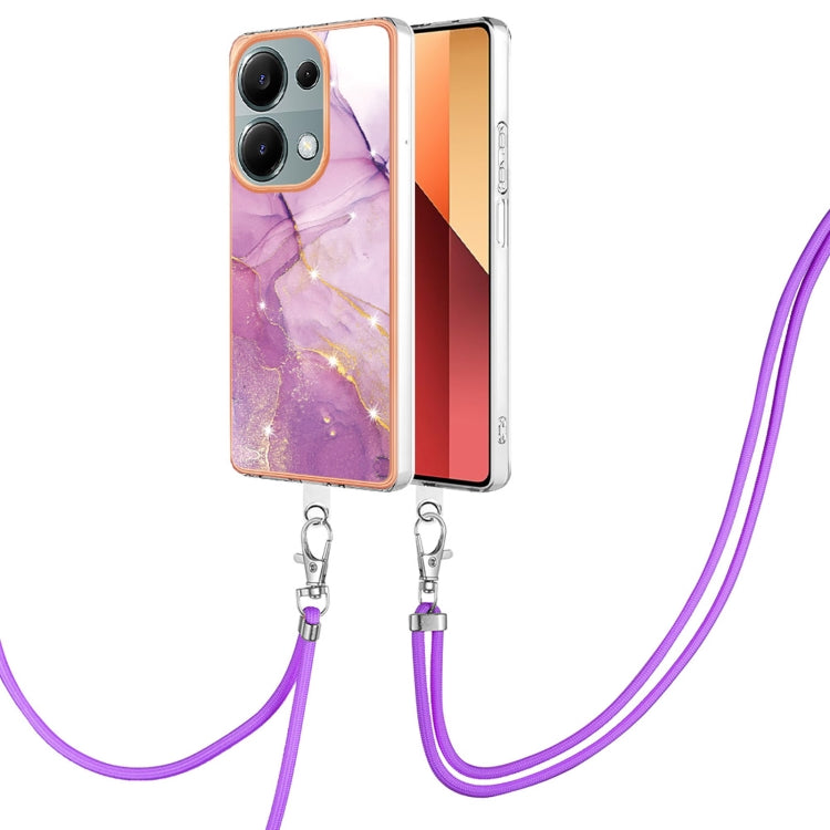 Electroplating Marble Dual-side IMD Phone Case with Lanyard