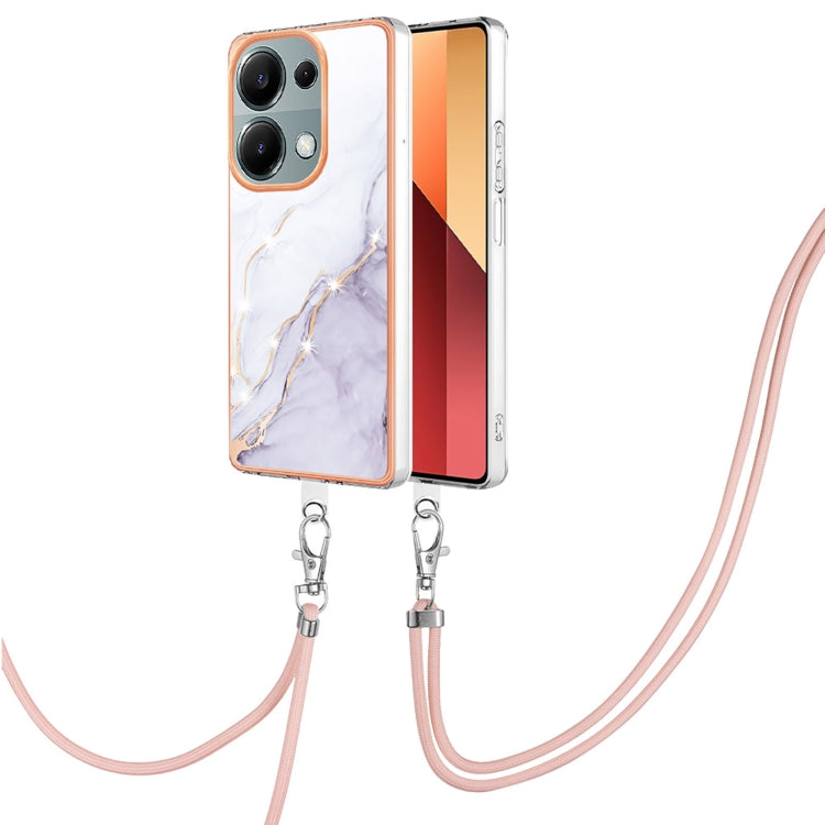 Electroplating Marble Dual-side IMD Phone Case with Lanyard