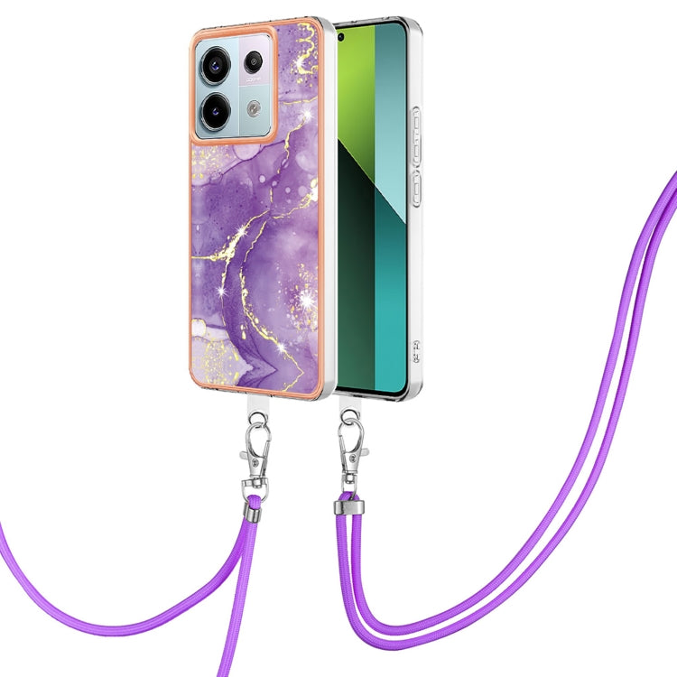 Electroplating Marble Dual-side IMD Phone Case with Lanyard