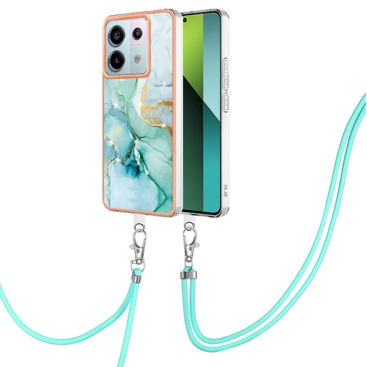 Electroplating Marble Dual-side IMD Phone Case with Lanyard